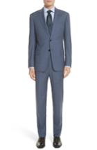 Men's Emporio Armani G Line Trim Fit Windowpane Wool Suit