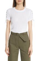 Women's Rag & Bone Iona Lace-up Sleeve Sweater - White
