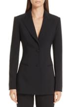 Women's Topshop Oversize Suit Jacket Us (fits Like 0-2) - Green