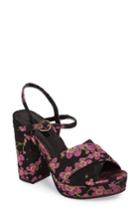 Women's Topshop 'leona' Print Platform Sandal .5us / 40eu - Pink