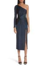 Women's Cushnie Et Ochs Denise Twist Detail One-shoulder Dress - Blue