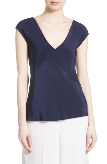 Women's Diane Von Furstenberg V-neck Silk Blouse - Blue