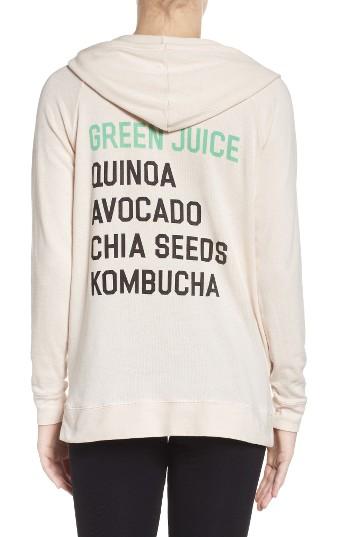 Women's Junk Food Healthy Eating Lounge Hoodie - Pink