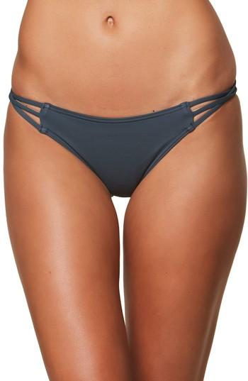 Women's O'neill Salt Water Solids Strappy Bikini Bottoms - Blue/green