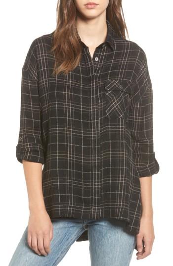 Women's Lira Clothing Hayworth Plaid Tunic /small - Black