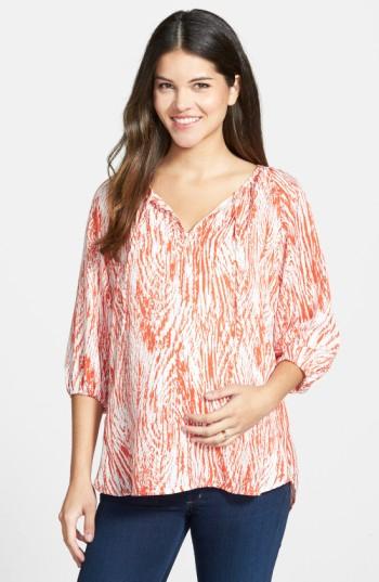 Women's Loyal Hana Maternity/nursing Peasant Top - Red