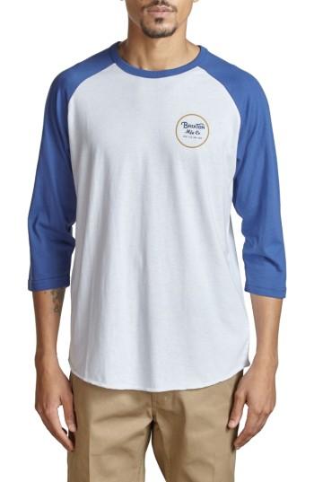 Men's Brixton Wheeler Graphic Baseball T-shirt - White