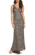 Women's Adrianna Papell Sequin Gown - Grey