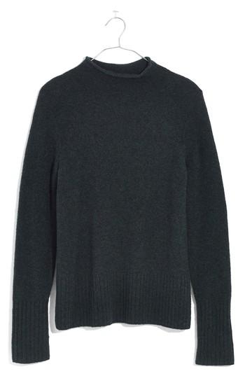 Women's Madewell Inland Rolled Turtleneck Sweater, Size - Grey