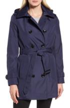 Women's Calvin Klein Double Breasted Trench Coat - Blue