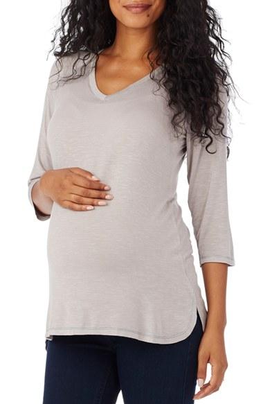 Women's Rosie Pope 'santa Monica' Maternity Tee - Grey