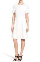 Women's Boss Dalinkana Belted Pleated Fit & Flare Dress - White