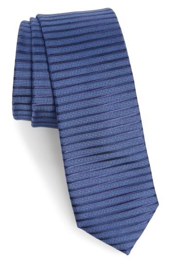 Men's Calibrate Brewer Stripe Silk Tie, Size - Blue