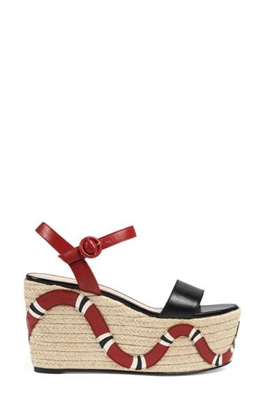 Women's Gucci Barbette Espadrille Wedge Sandal
