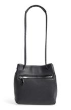 Shinola Mini Pebbled Leather Drawstring Crossbody Bag - Black