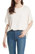 Women's The Great. The Ruffle Sleeve Tee - Ivory