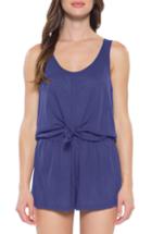 Women's Becca Breezy Basics Knot Cover-up Romper - Blue