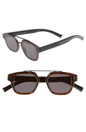 Men's Dior 46mm Square Sunglasses - Dark Havana