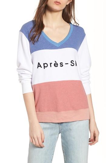 Women's Wildfox Apres Ski Sweatshirt, Size - Blue