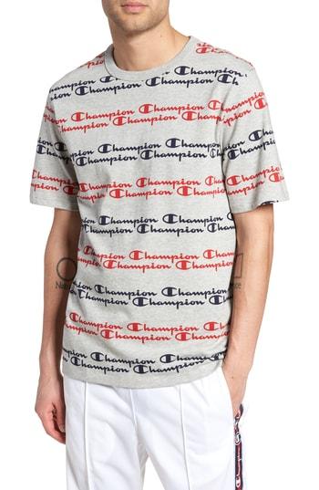 Men's Champion Logo Print T-shirt - Grey