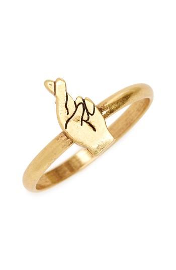 Women's Madewell Fingers Crossed Ring