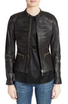 Women's Burberry Hepford Lambskin Leather Jacket