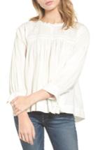 Women's Current/elliott Embroidered Peasant Top - White
