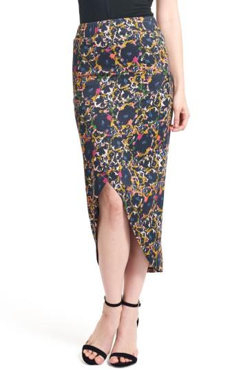 Women's Thieves Like Us Floral Midi Skirt, Size - Black