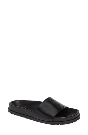 Women's Saint Laurent Joan Slide Sandal Us / 37eu - Black