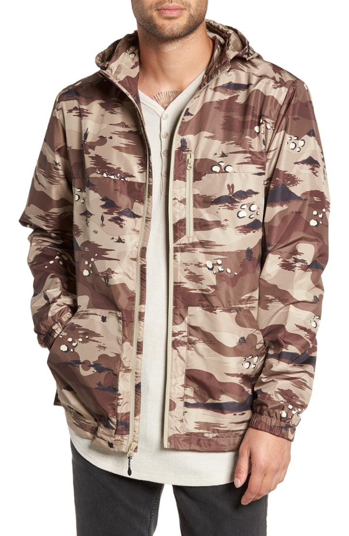 Men's Vans Woodberry Iii Windbreaker, Size - Beige