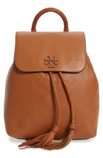 Tory Burch Taylor Leather Backpack - Brown