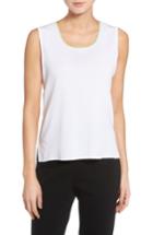 Women's Ming Want Tipped Knit Tank - White