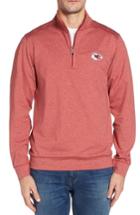 Men's Cutter & Buck Shoreline - Kansas City Chiefs Half Zip Pullover, Size - Red