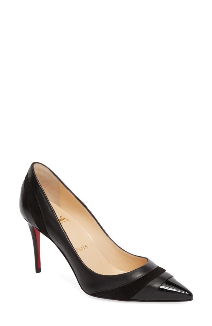 Women's Christian Louboutin Eklectica Pointy Toe Pump .5us / 35.5eu - Black