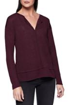Women's Sanctuary 'hanna' Split Neck Knit Top - Burgundy