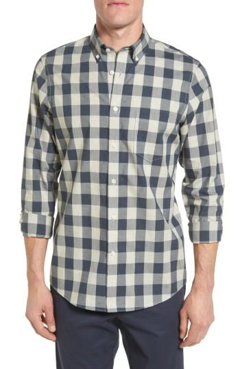 Men's Nordstrom Men's Shop Regular Fit Non-iron Dress Shirt, Size - Blue