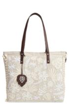 Tommy Bahama Belize Embroidered Canvas Tote - Beige