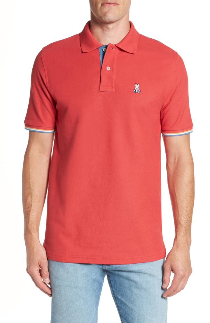 Men's Psycho Bunny St. Croix Pique Polo (l) - Red