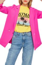 Women's Topshop Ava Double Breasted Jacket Us (fits Like 6-8) - Pink