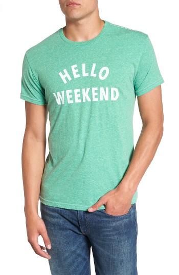 Men's Retro Brand Hello Weekend Graphic T-shirt