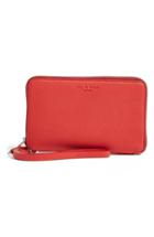 Rag & Bone Zip Around Leather Smartphone Wallet - Red