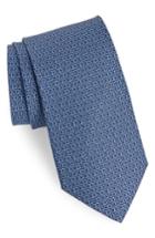 Men's Salvatore Ferragamo Ego Print Silk Tie, Size - Grey