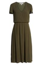 Women's Wayf Blouson Midi Dress, Size - Green