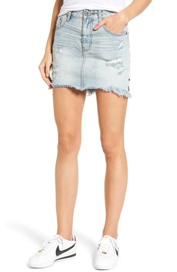 Women's One Teaspoon 2020 Distressed Denim Miniskirt - Blue