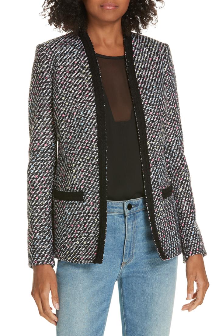 Women's Helene Berman Colette Tweed Jacket - Blue