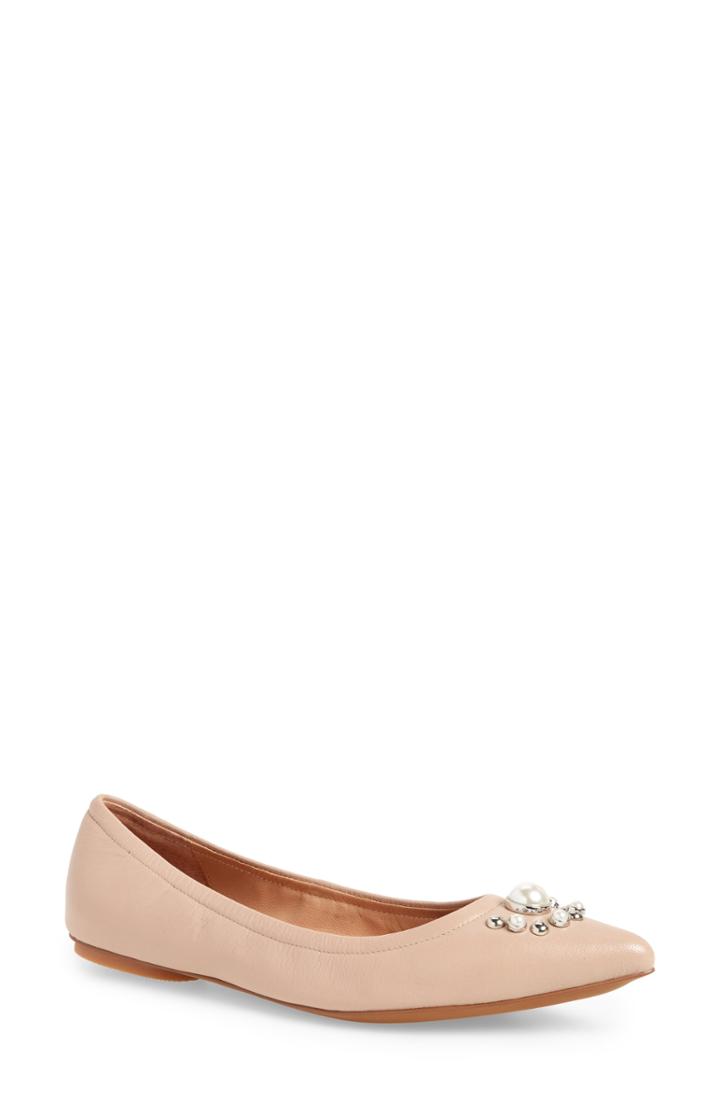 Women's Linea Paolo Nadia Embellished Pointy Toe Flat