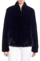 Women's Catherine Catherine Malandrino Faux Fur Jacket - Black