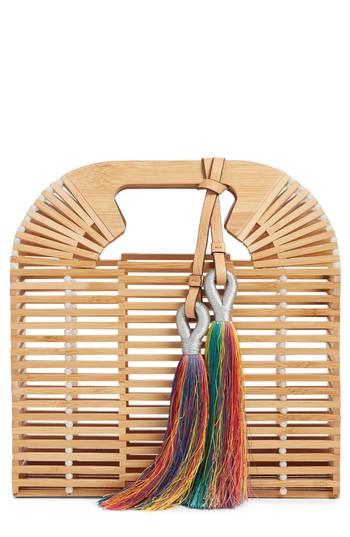 Vince Camuto Bayne Bamboo Handbag - Beige