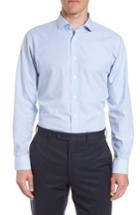 Men's 1901 Trim Fit Stripe Dress Shirt .5 - 32/33 - Blue