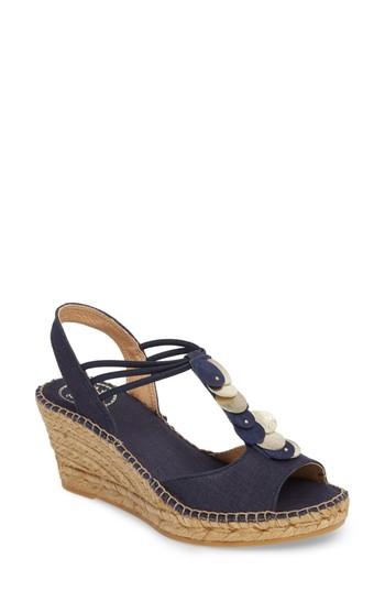 Women's Toni Pons Sitges Espadrille Sandal -9.5us / 40eu - Blue